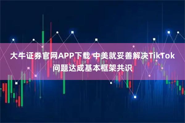 大牛证券官网APP下载 中美就妥善解决TikTok问题达成基本框架共识